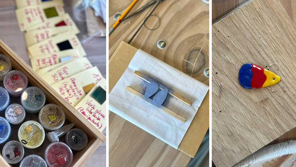 Joyería esmaltada al fuego con soplete