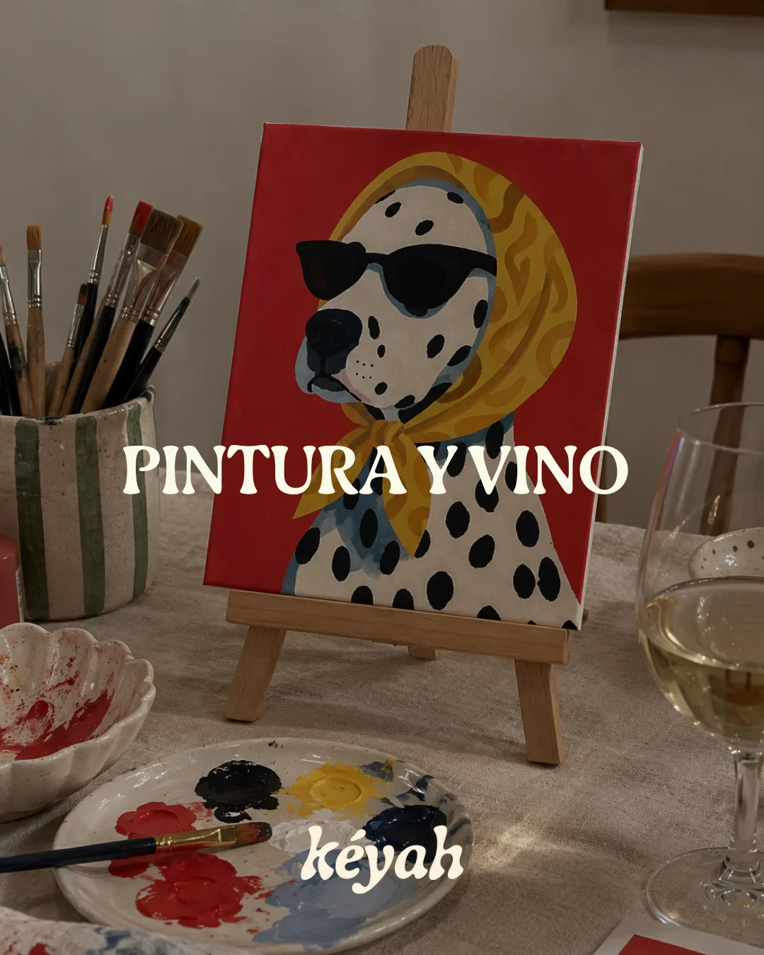 Pintura y vino: pinta un lienzo en una sesión