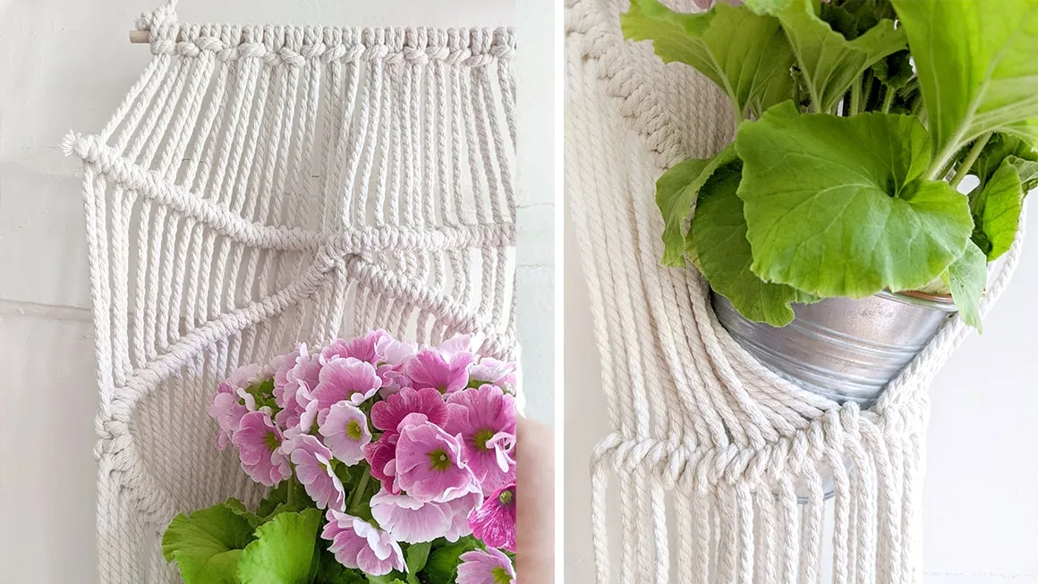 Iniciación al macramé: macetero colgante