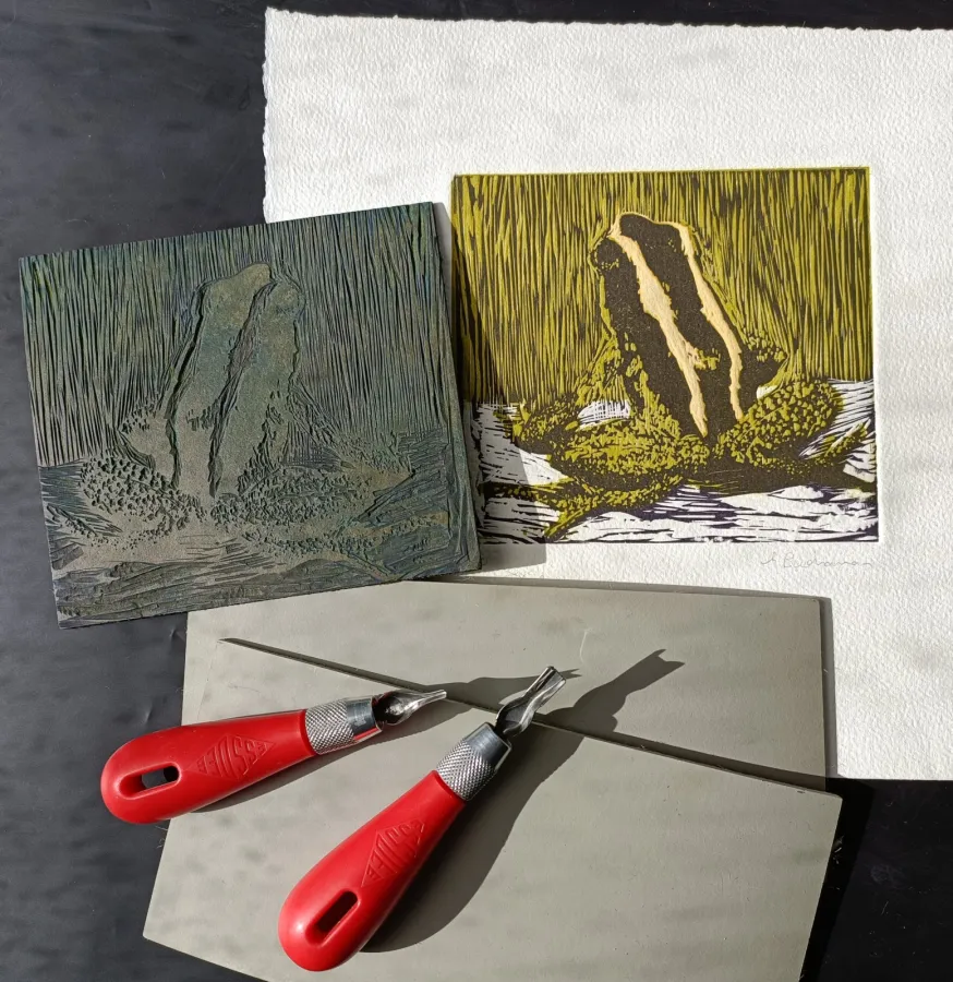 Color y material: pastas, texturas y color en el collagraph