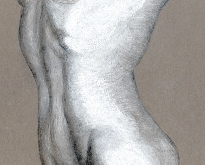 Dibujo anatómico con modelo