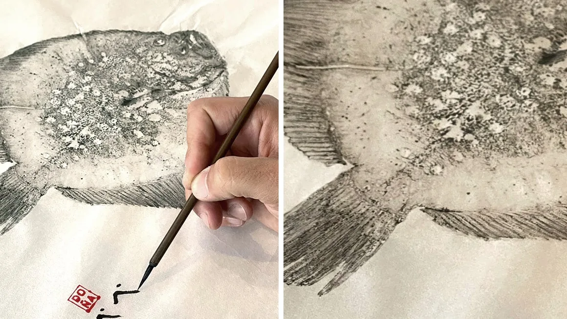 Taller de gyotaku, la estampación japonesa con peces