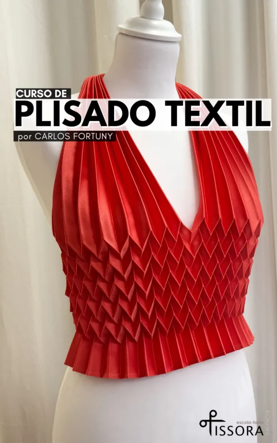 Curso de plisado textil con moldes de cartón