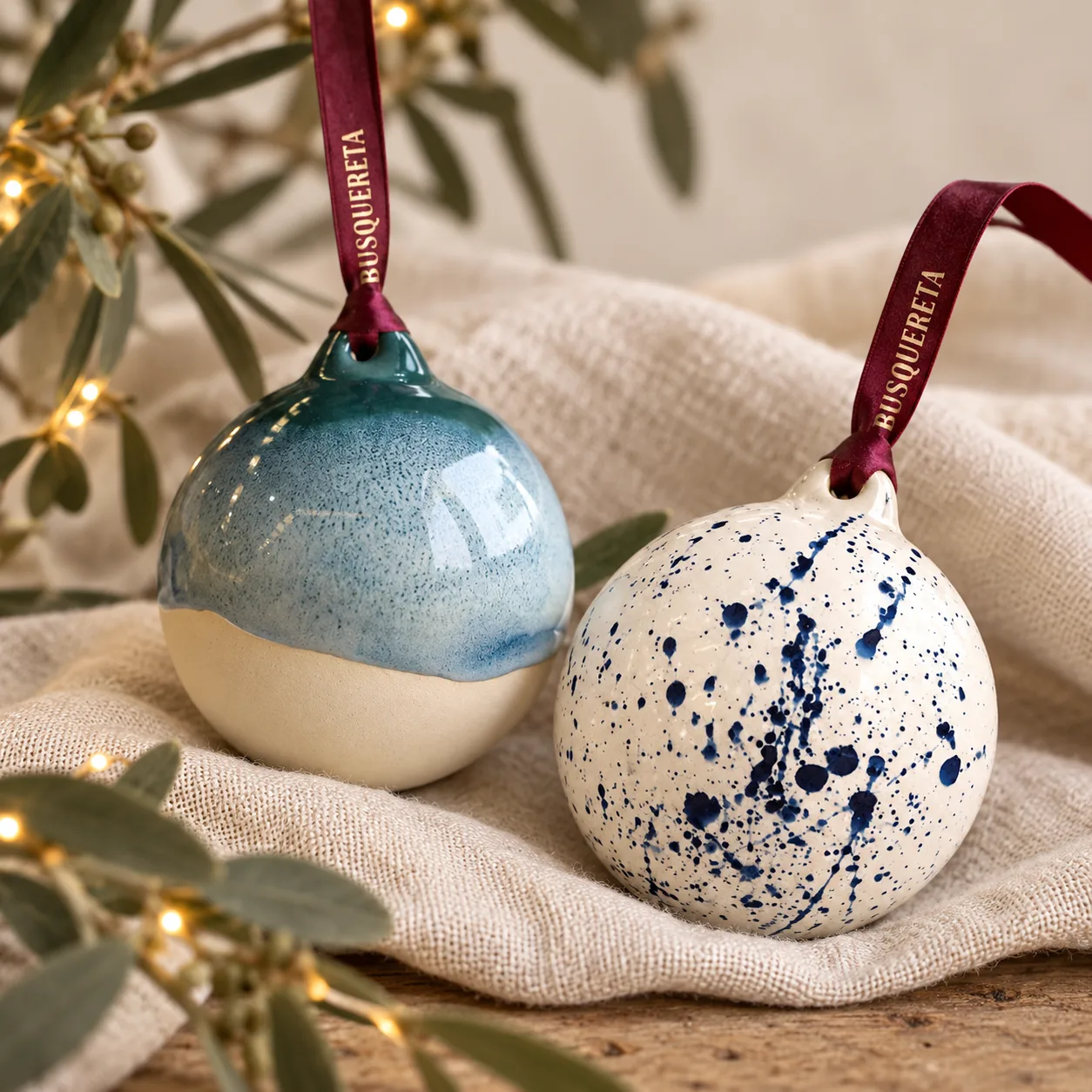 Taller de bolas de Navidad de cerámica