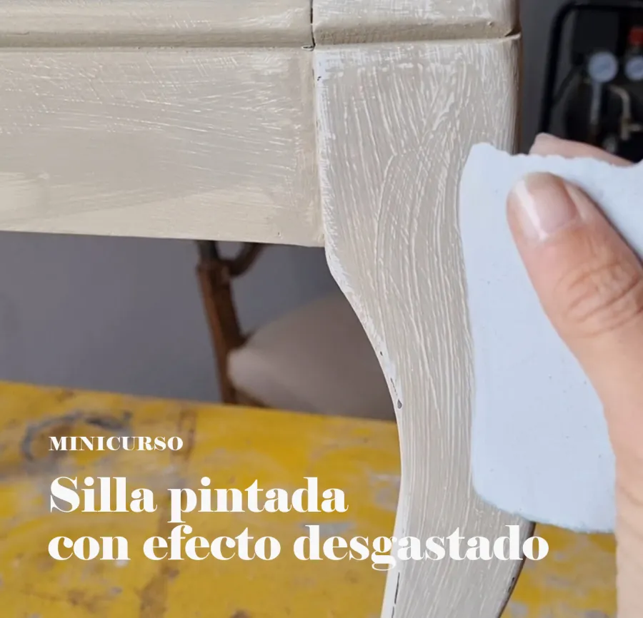 Minicurso online: sillas pintadas con efecto desgastado