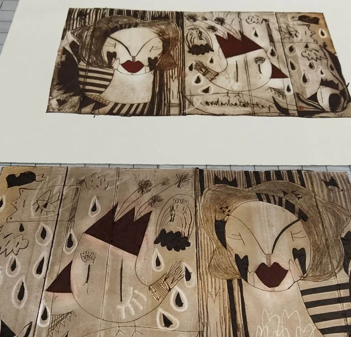 Eco-grabado con materiales reciclados